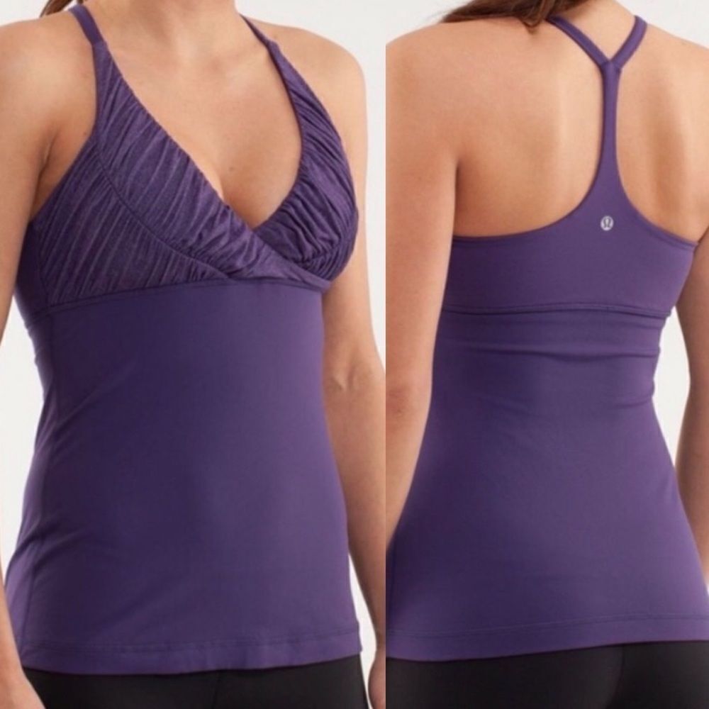 Lululemon Pure Balance Tank Concord Grape purple racer back Size 6